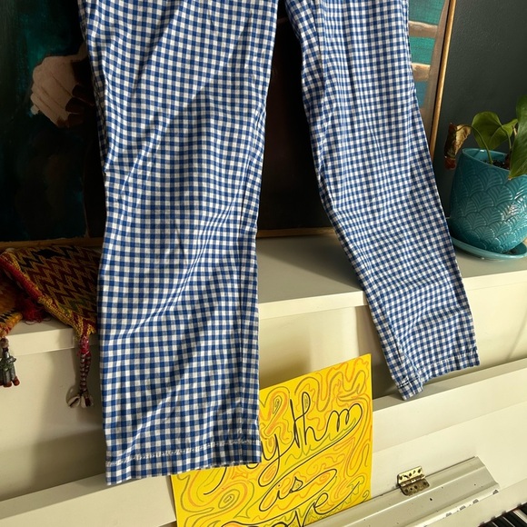 Talbots Petite Blue and White Checkered Cropped Pants 6P - Picture 5 of 16